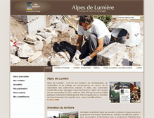Tablet Screenshot of alpes-de-lumiere.org